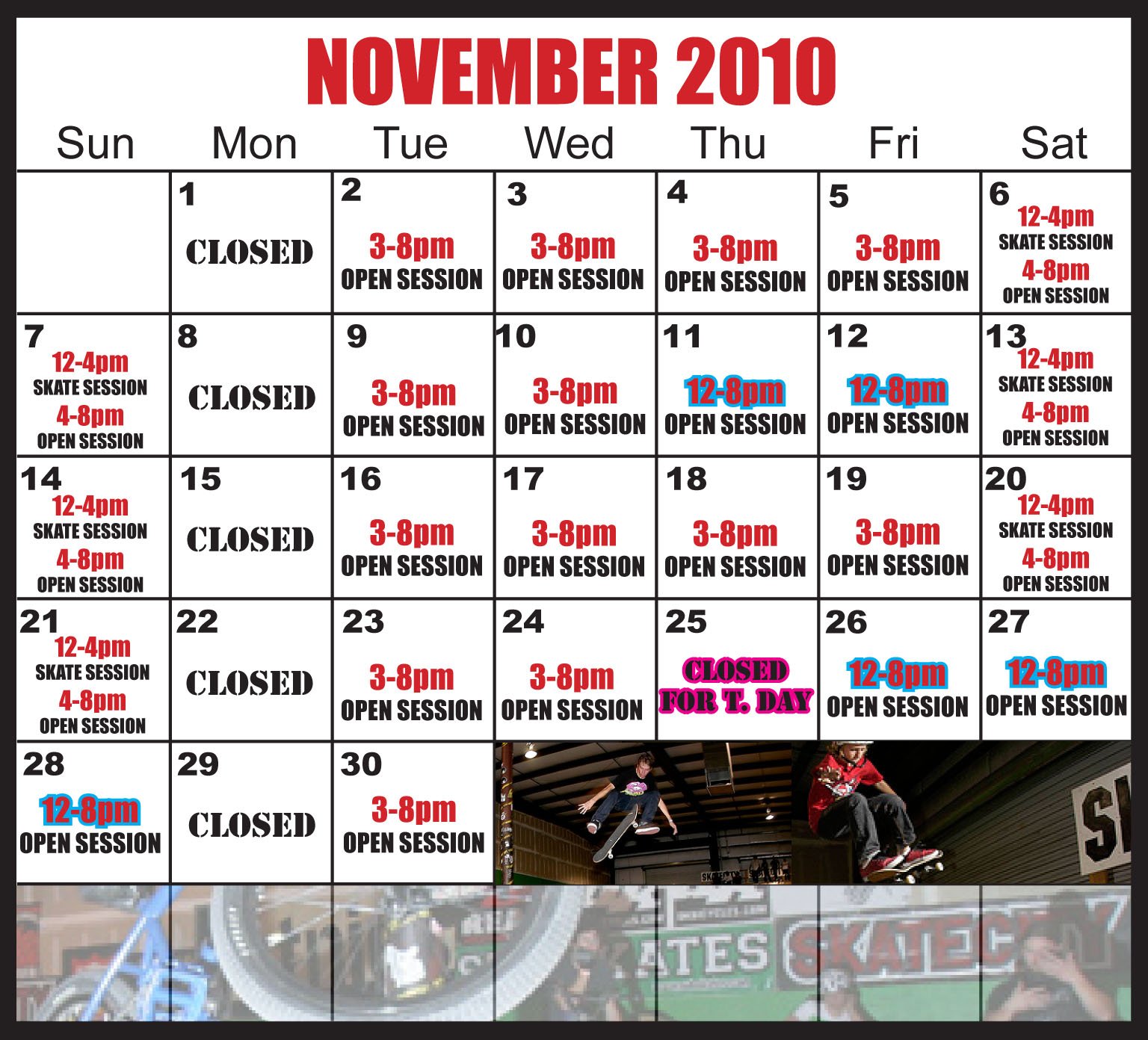 November 2010 calendar